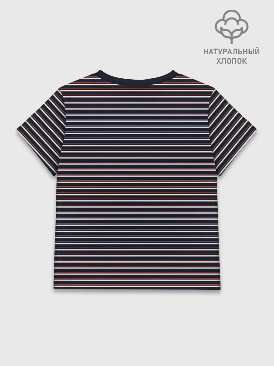 Детская футболка хлопок / Тёмно-синяя полоска