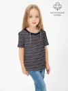 Детская футболка хлопок / Тёмно-синяя полоска
