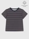 Детская футболка хлопок / Тёмно-синяя полоска