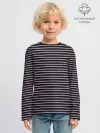 Детский лонгслив хлопок / Тёмно-синяя полоска