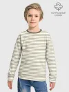 Детский свитшот хлопок / Зелёная приглушённая полоска