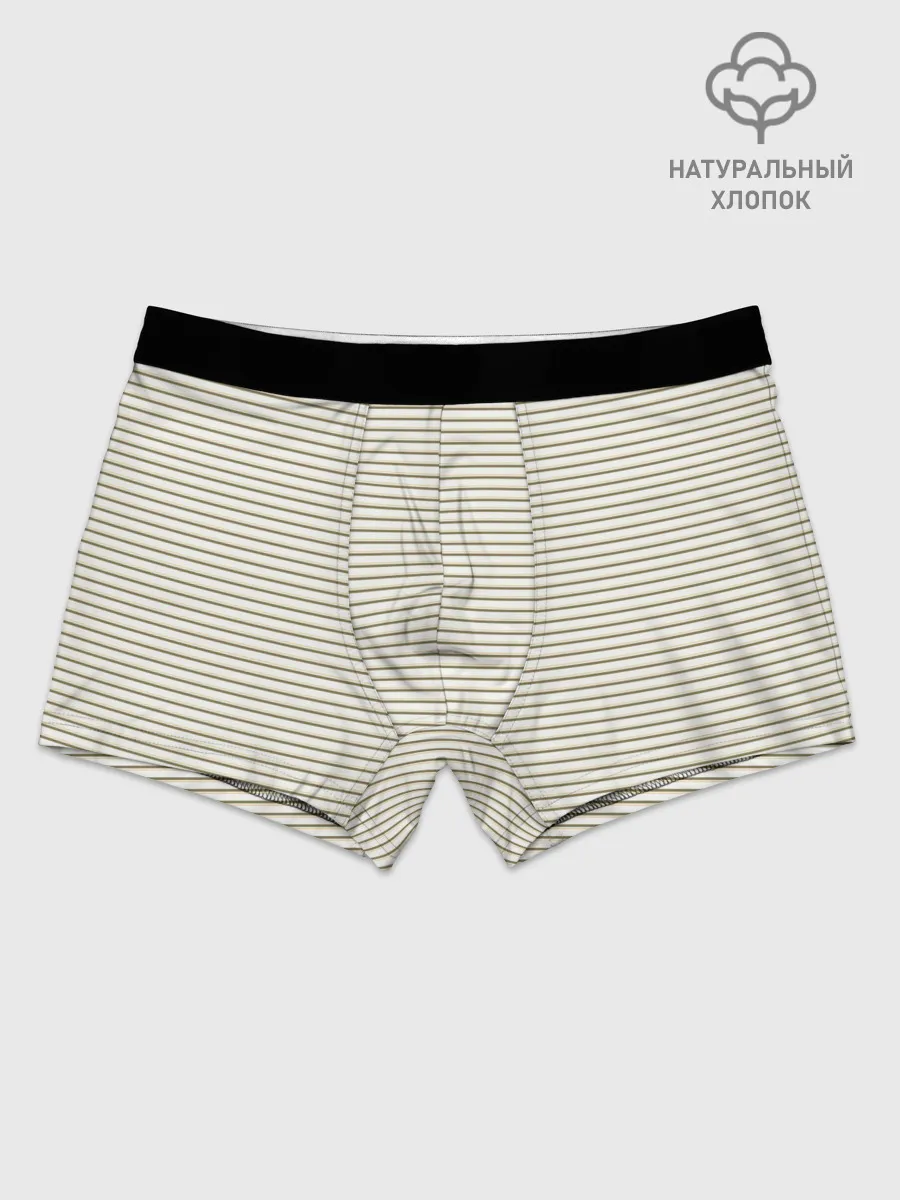 Мужские боксеры / Зелёная приглушённая полоска