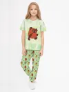 Детская пижама с брюками хлопок / Винни пух LightGreen