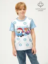 Детская футболка хлопок / Грузовичок Лёва Snow
