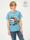 Детская футболка хлопок / Грузовичок Лёва LightBlue