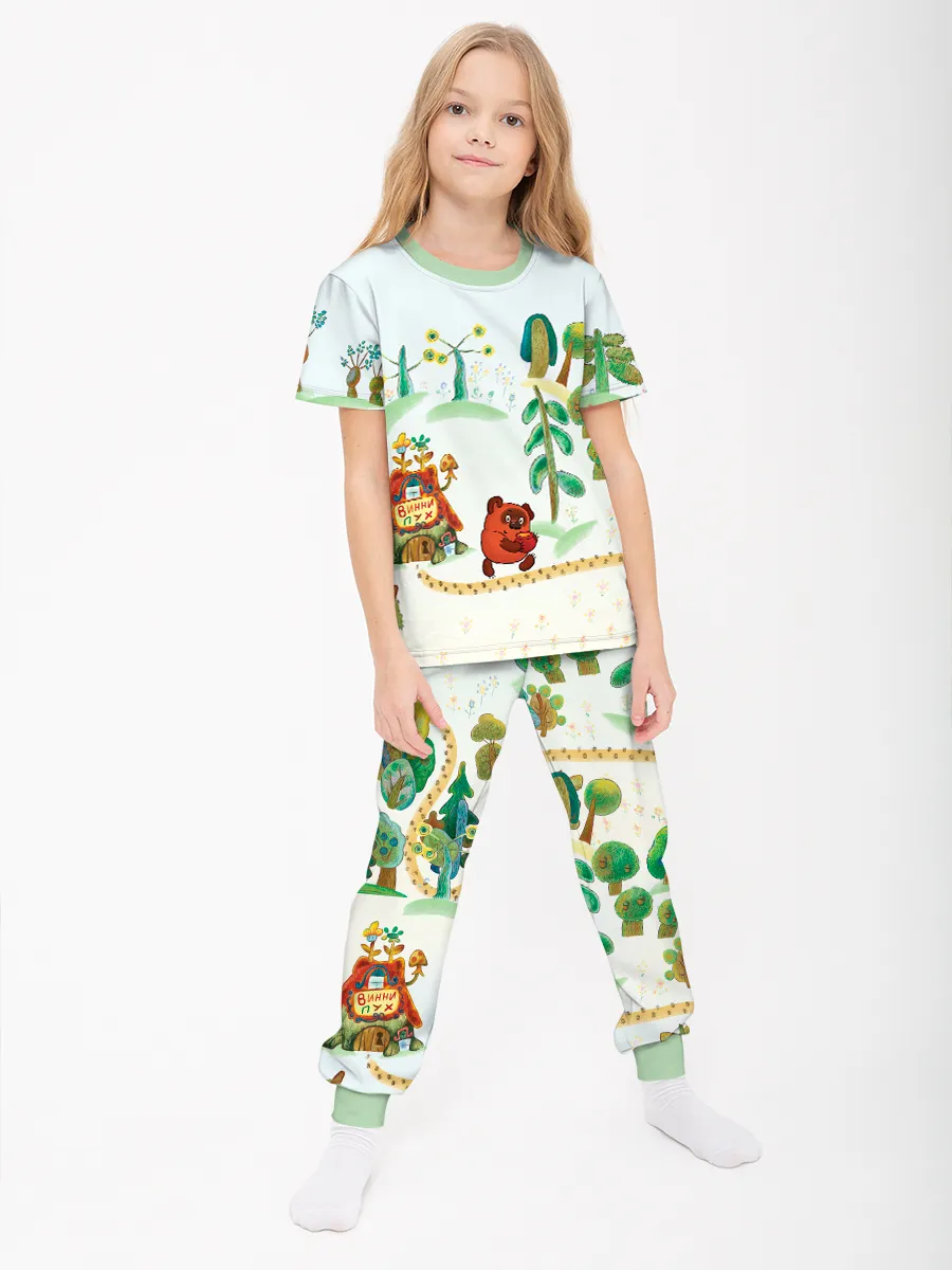 Детская пижама с брюками хлопок / Винни Пух Winnie_Forest