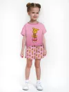 Девочкина пижама с шортами / Оранжевая корова Pink