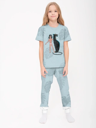 Детская пижама с брюками хлопок / Багира Blue