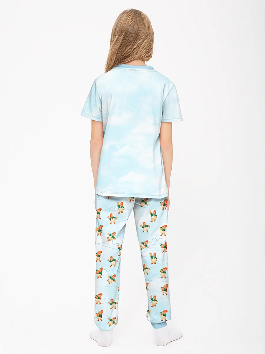 Детская пижама с брюками хлопок / Карлсон LightBlue