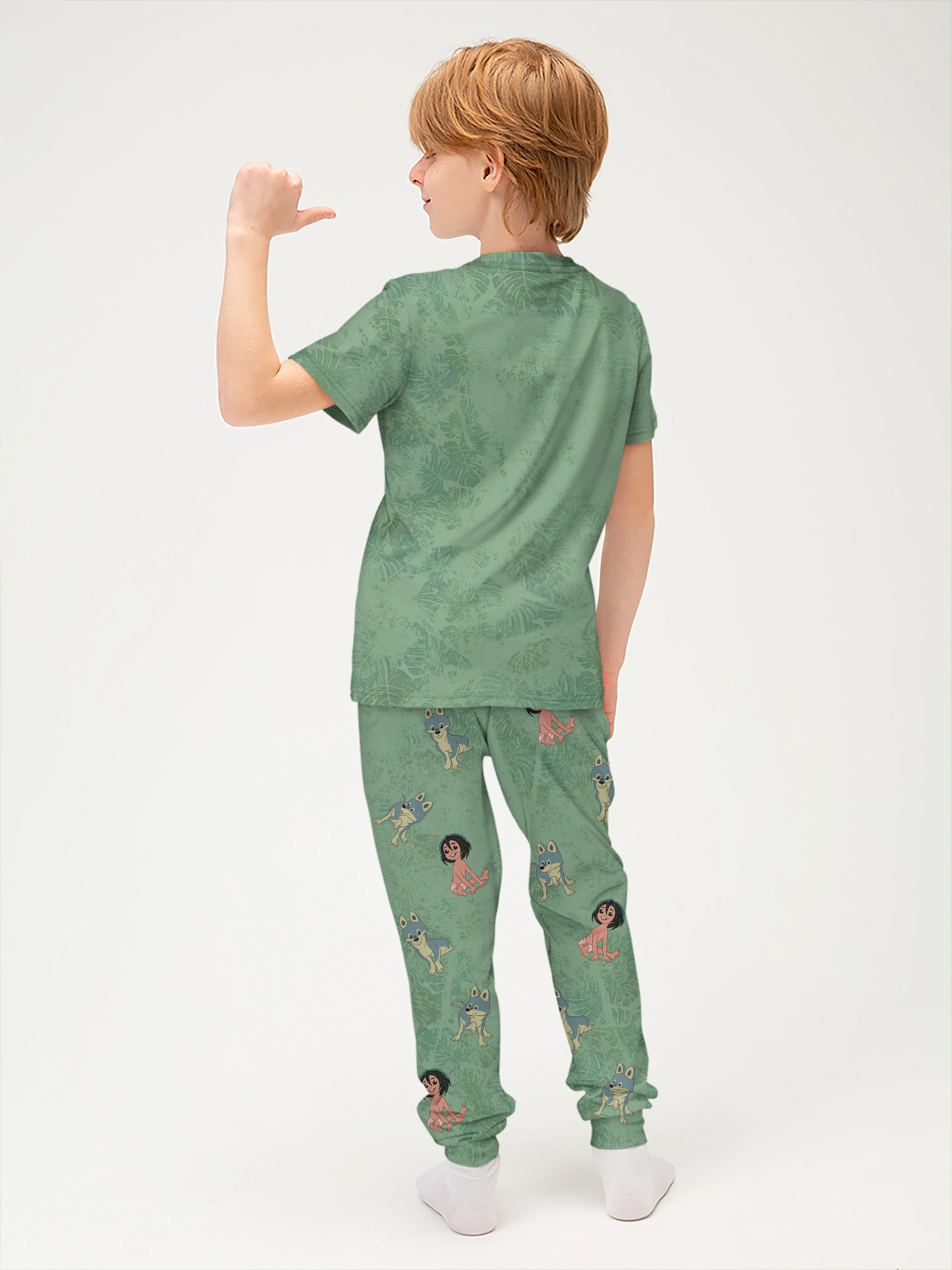 Детская пижама с брюками хлопок / Маугли Green