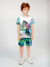 Детская пижама с шортами / Волк Граффити
