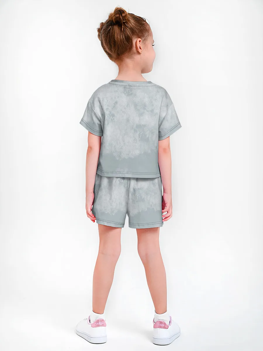 Девочкина пижама с шортами / Простоквашино Grey