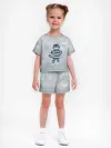 Девочкина пижама с шортами / Простоквашино Grey