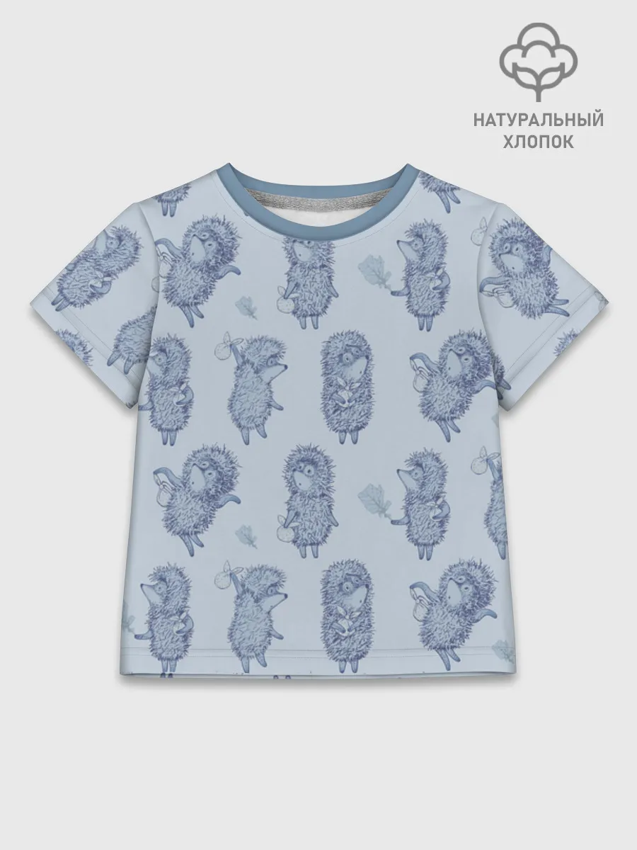 Детская футболка хлопок / Ёжик в тумане Blue
