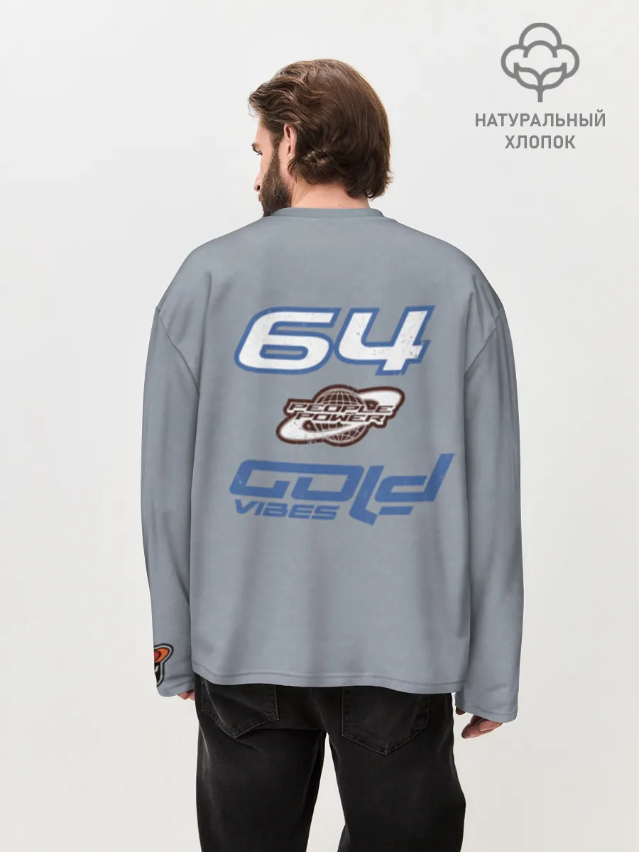 Мужской лонгслив оверсайз хлопок / Шайбу Шайбу Grange