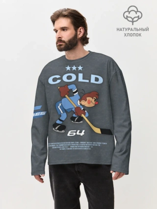 Мужской лонгслив оверсайз хлопок / Шайбу Grange