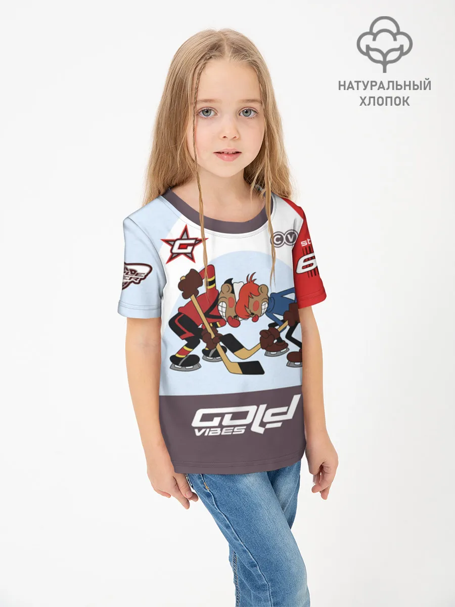 Детская футболка хлопок / Шайбу Шайбу RedBlue