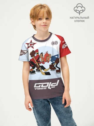 Детская футболка хлопок / Шайбу Шайбу RedBlue