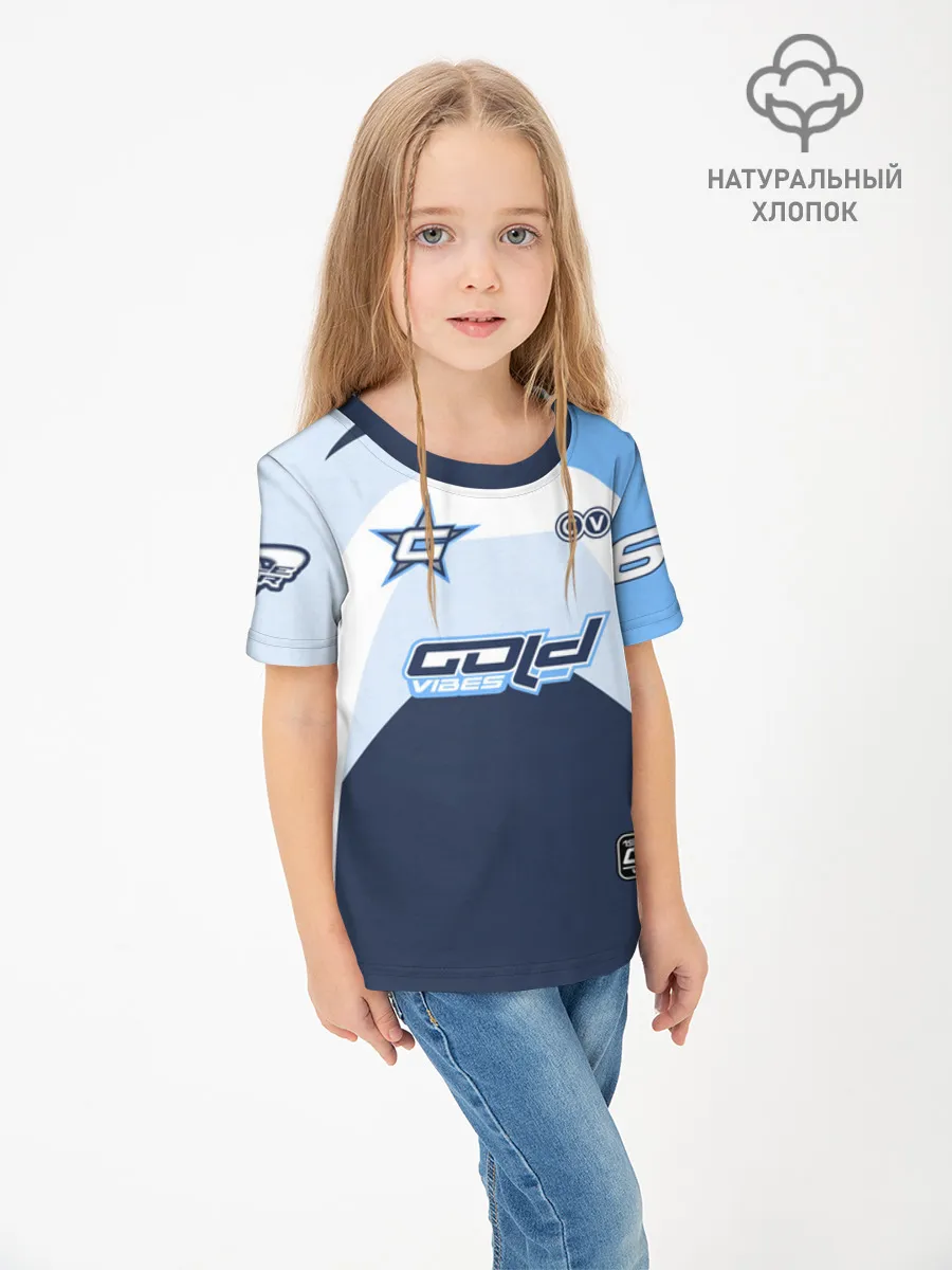 Детская футболка хлопок / Шайбу Шайбу ShaibaBlue