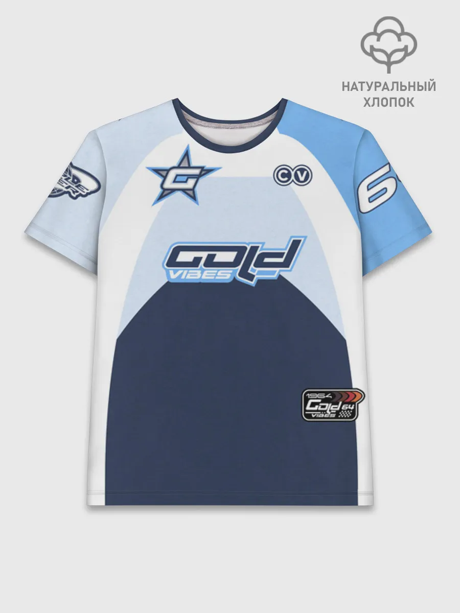 Мужская базовая футболка хлопок / Шайбу Шайбу ShaibaBlue