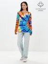 Лонгслив женский. Хлопок / Tie dye