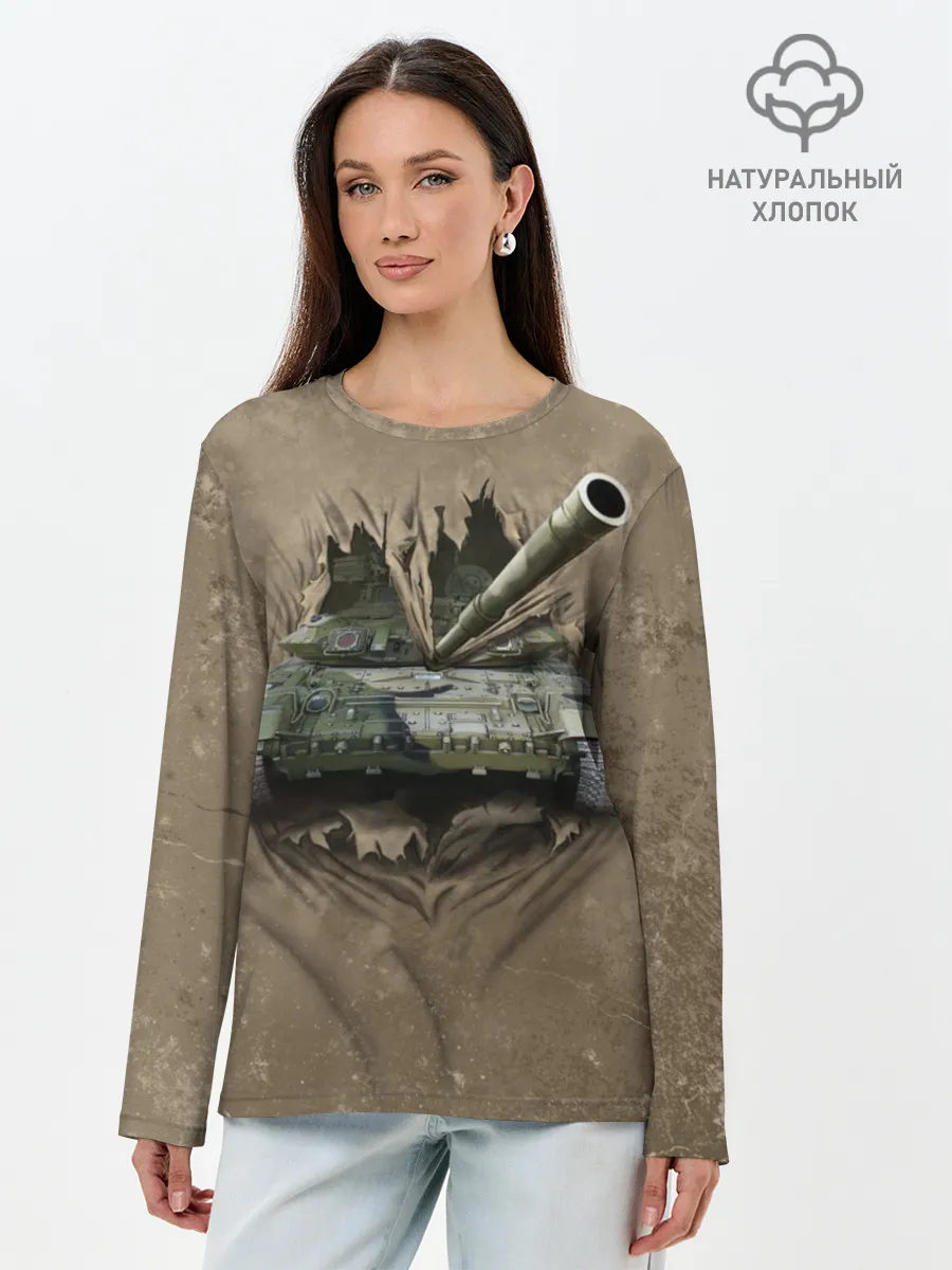 Лонгслив женский. Хлопок / Танк