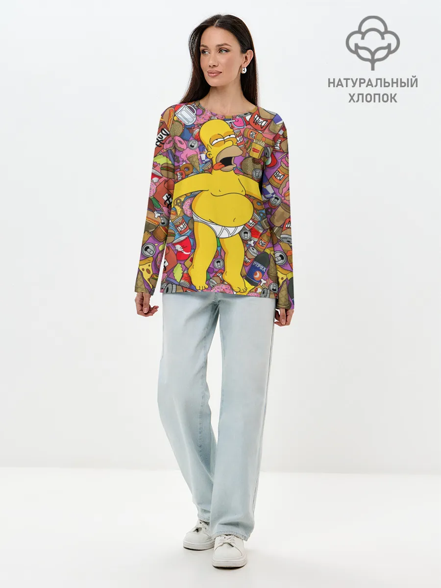 Лонгслив женский. Хлопок / Гомер