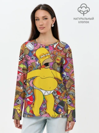 Лонгслив женский. Хлопок / Гомер