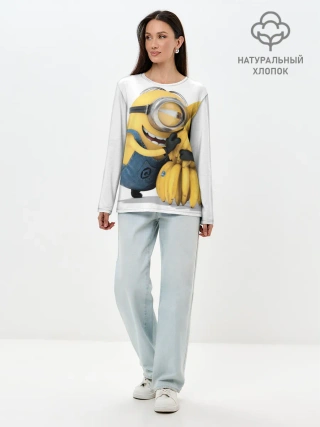 Лонгслив женский. Хлопок / Банан