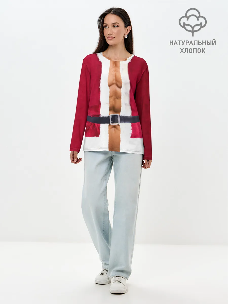 Лонгслив женский. Хлопок / Костюм Деда Мороза