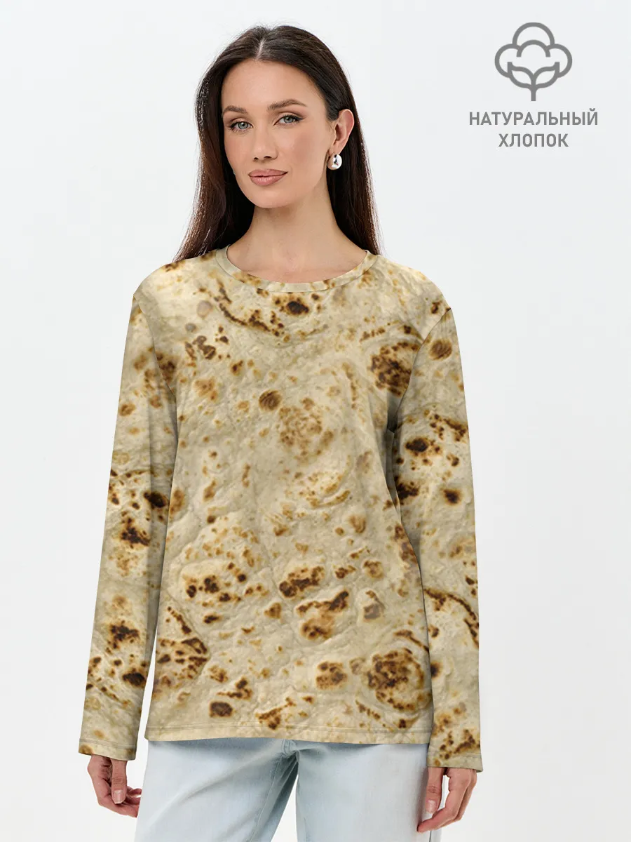 Лонгслив женский. Хлопок / Лаваш