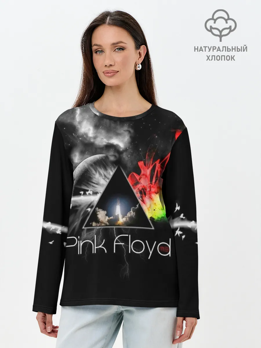 Лонгслив женский. Хлопок / Pink Floyd