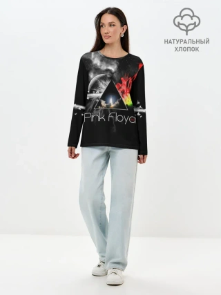 Лонгслив женский. Хлопок / Pink Floyd
