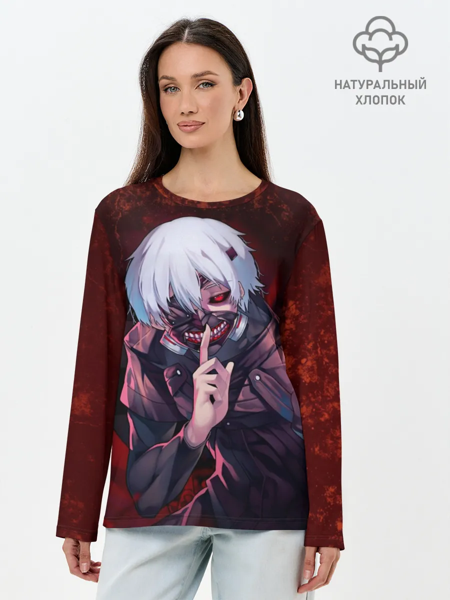 Лонгслив женский. Хлопок / Токийский Гуль