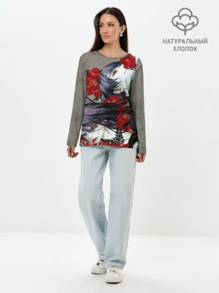 Лонгслив женский. Хлопок / Токийский Гуль