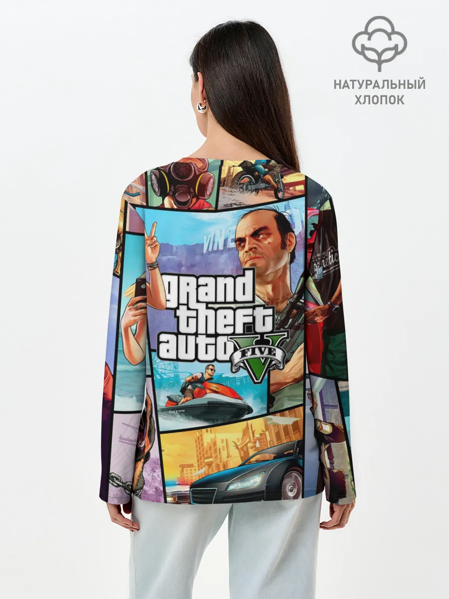 Лонгслив женский. Хлопок / GTA
