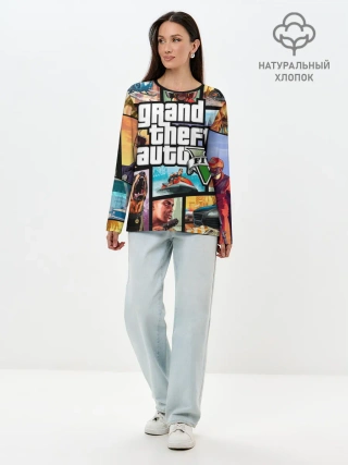 Лонгслив женский. Хлопок / GTA