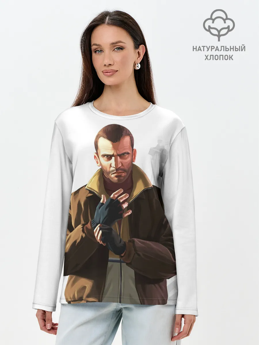 Лонгслив женский. Хлопок / Нико