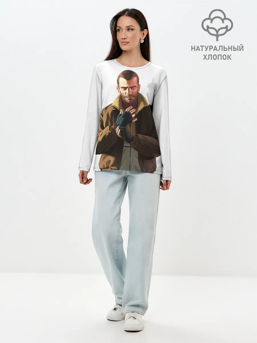 Лонгслив женский. Хлопок / Нико