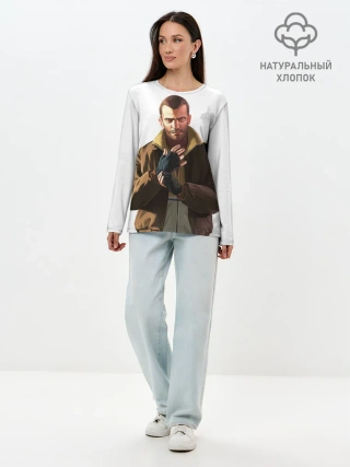 Лонгслив женский. Хлопок / Нико