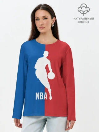 Лонгслив женский. Хлопок / Эмблема NBA