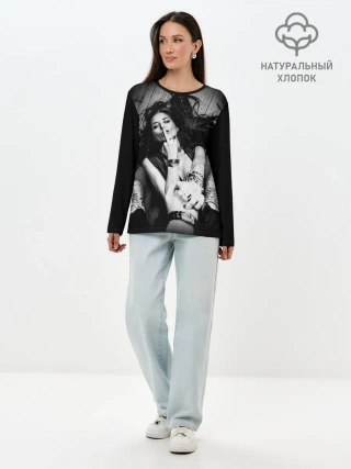 Лонгслив женский. Хлопок / Девушка