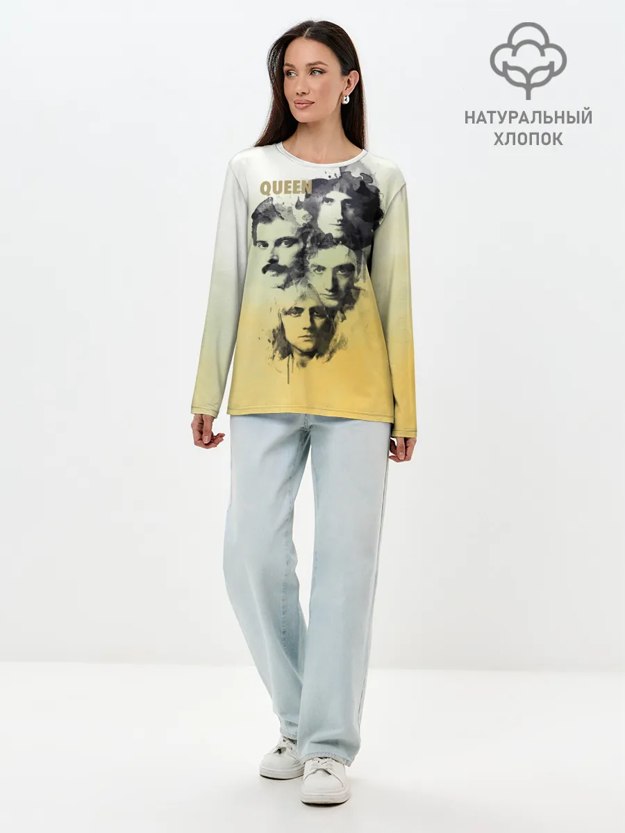 Лонгслив женский. Хлопок / Queen группа