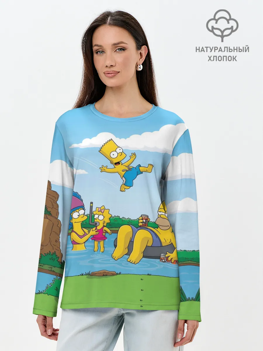 Лонгслив женский. Хлопок / The simpsons