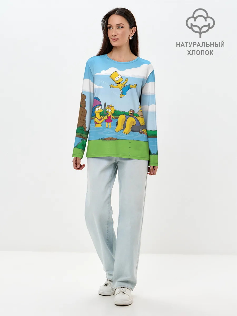 Лонгслив женский. Хлопок / The simpsons
