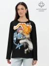 Лонгслив женский. Хлопок / Нацу и Хеппи из Хвоста Фей