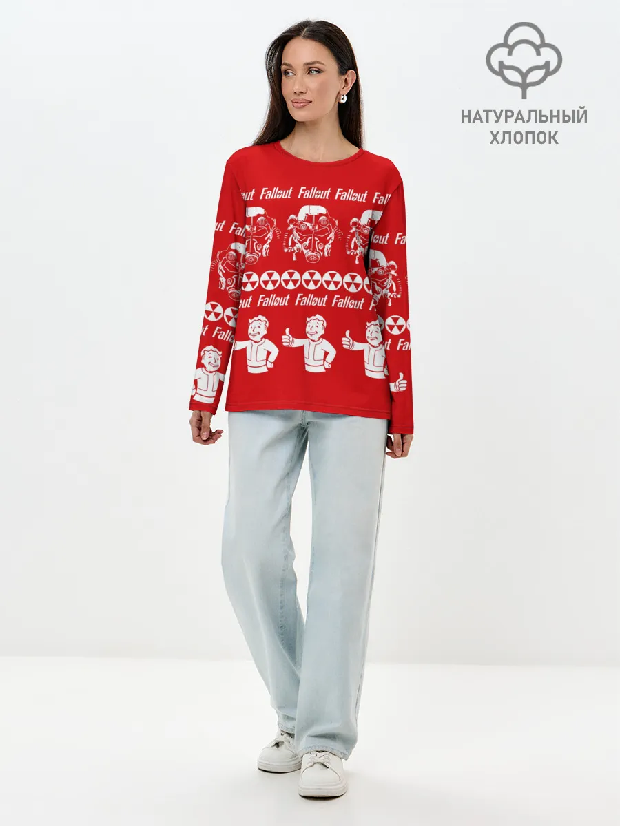 Лонгслив женский. Хлопок / Fallout свитер