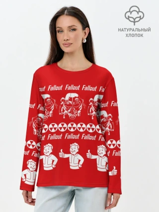 Лонгслив женский. Хлопок / Fallout свитер