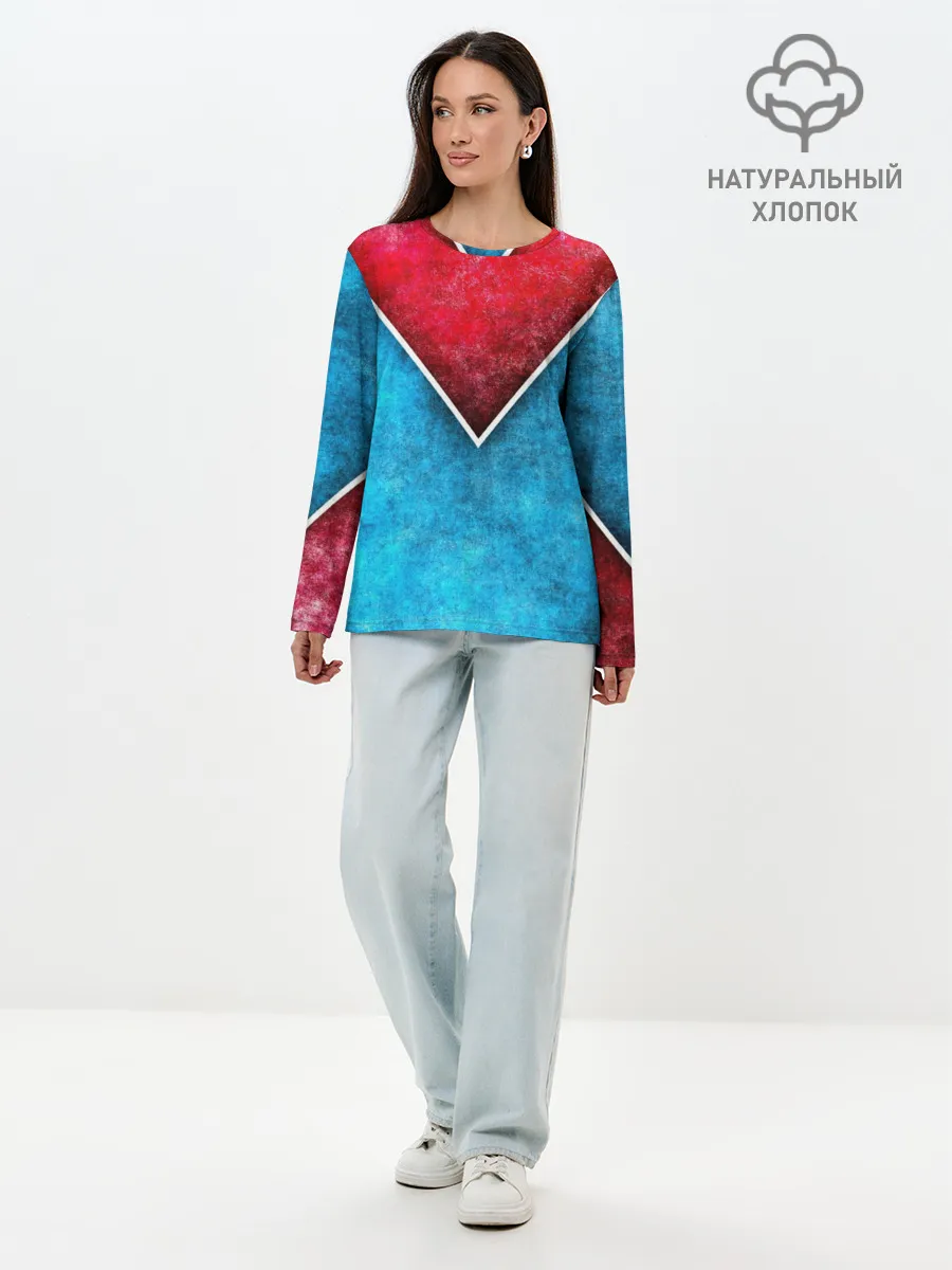 Лонгслив женский. Хлопок / Grunge