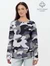 Лонгслив женский. Хлопок / Городской камуфляж